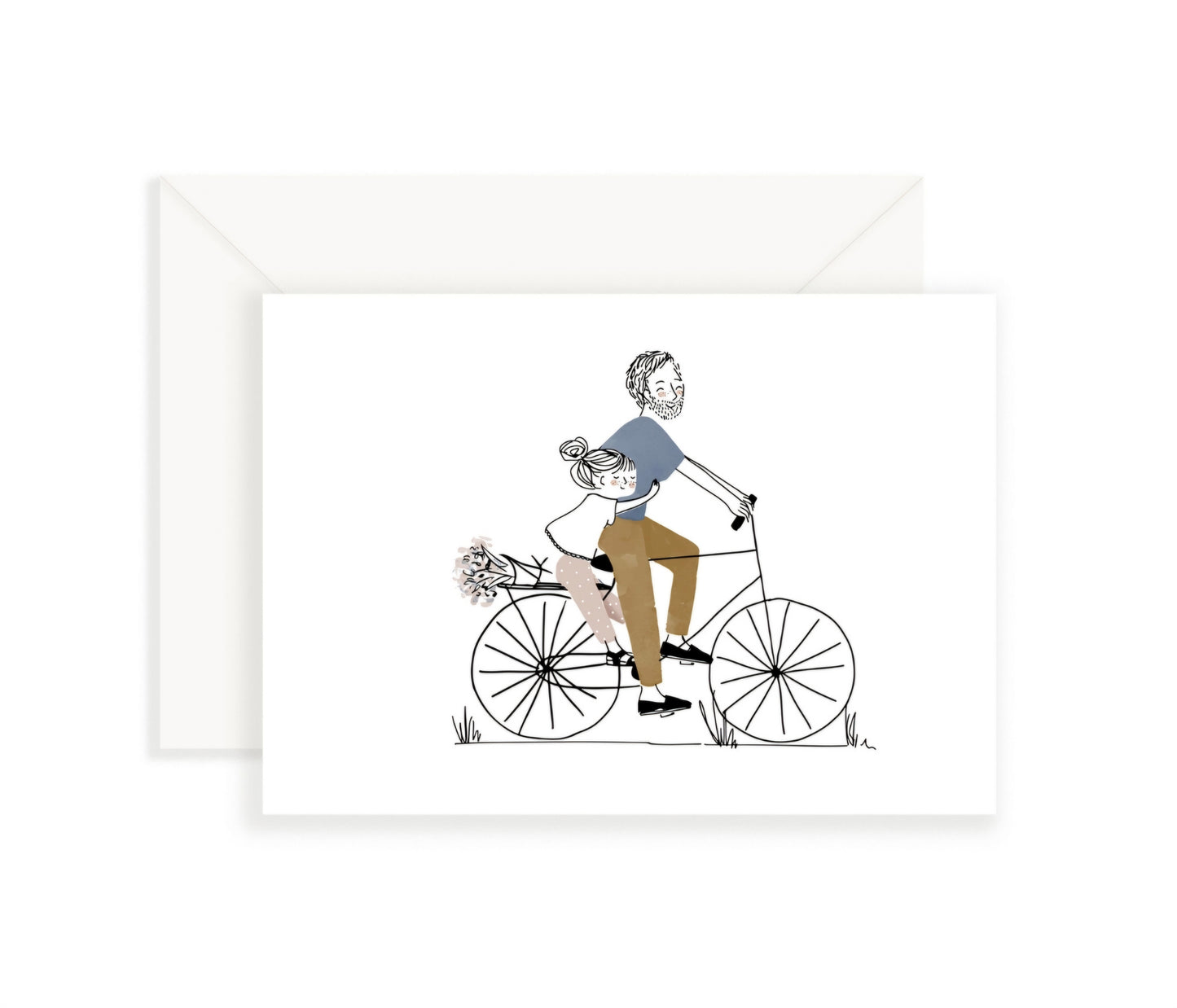 Carte Bike Ride Dad Girl