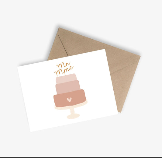 La Pièce Montée (gâteau de mariage) - Carte de mariage: FORMAT A6 - PAYSAGE
