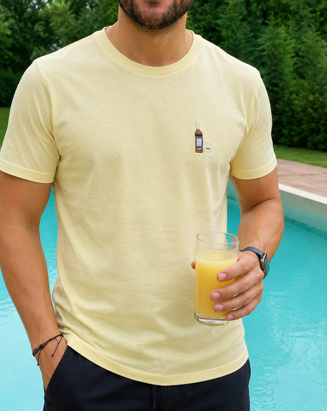 T-shirt brodé - Ricou Jaune