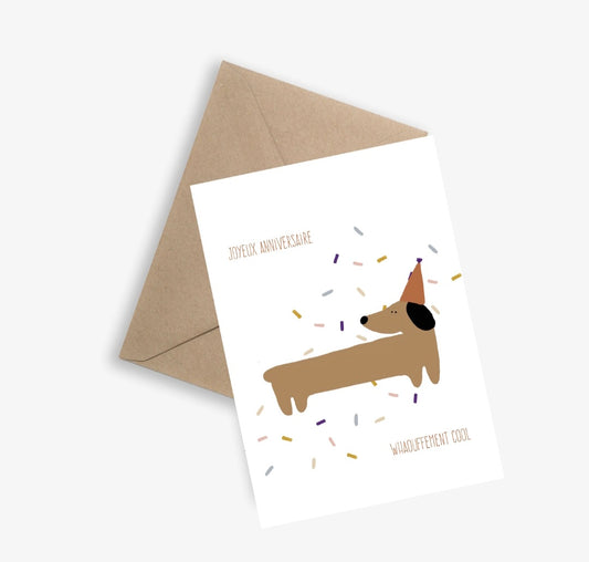 Joyeux Anniversaire Whaouffement Cool - Carte d'anniversaire : FORMAT PORTRAIT A6