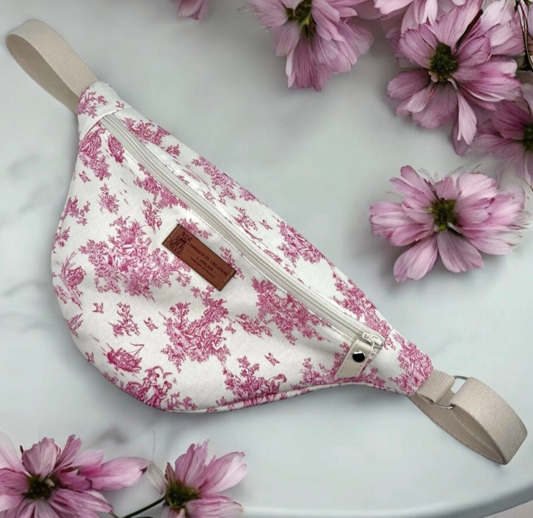 Sac banane, "Antoinette" rose