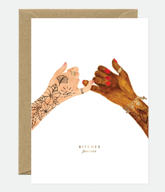 Carte de vœux - Gold bitches pour toujours